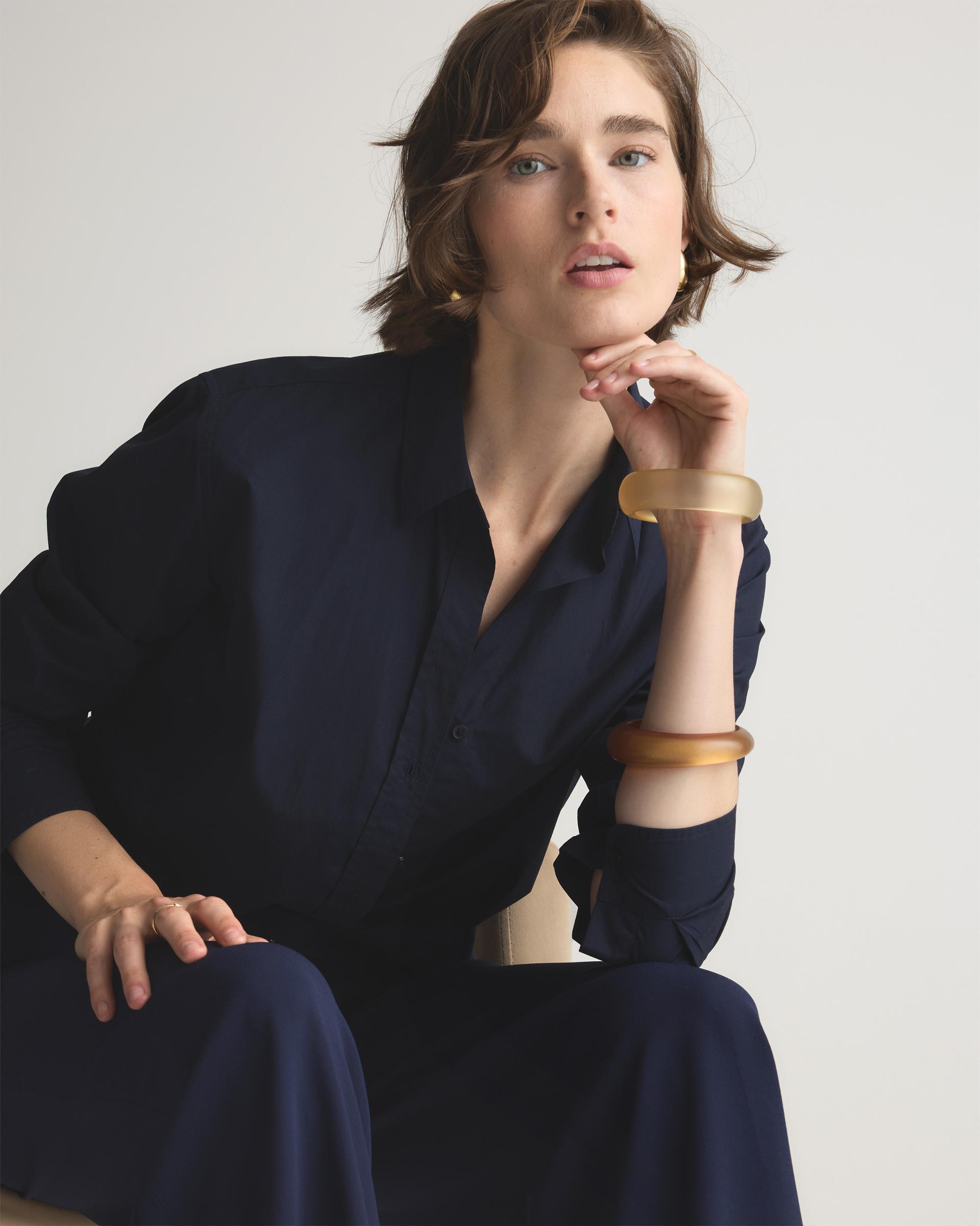 Quince | Women's Poplin Long Sleeve Shirt Size XL, Organic Cotton Product Image