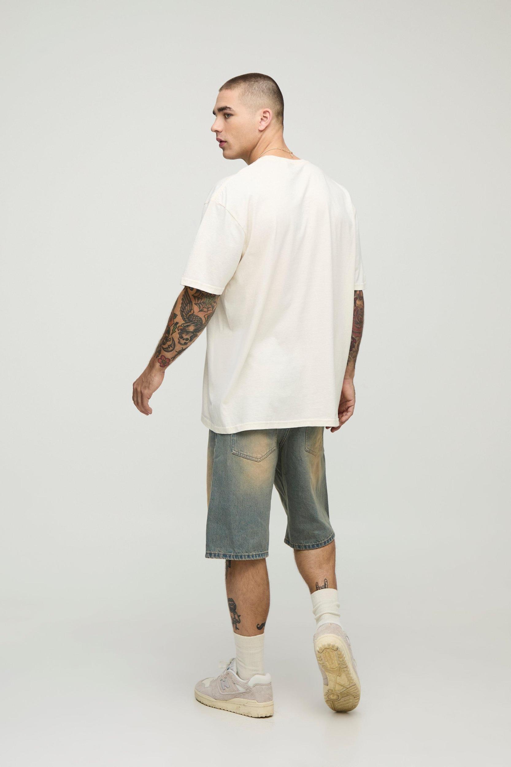 Ecru Oversized Cheech & Chong License T-Shirt | boohooMAN USA Product Image