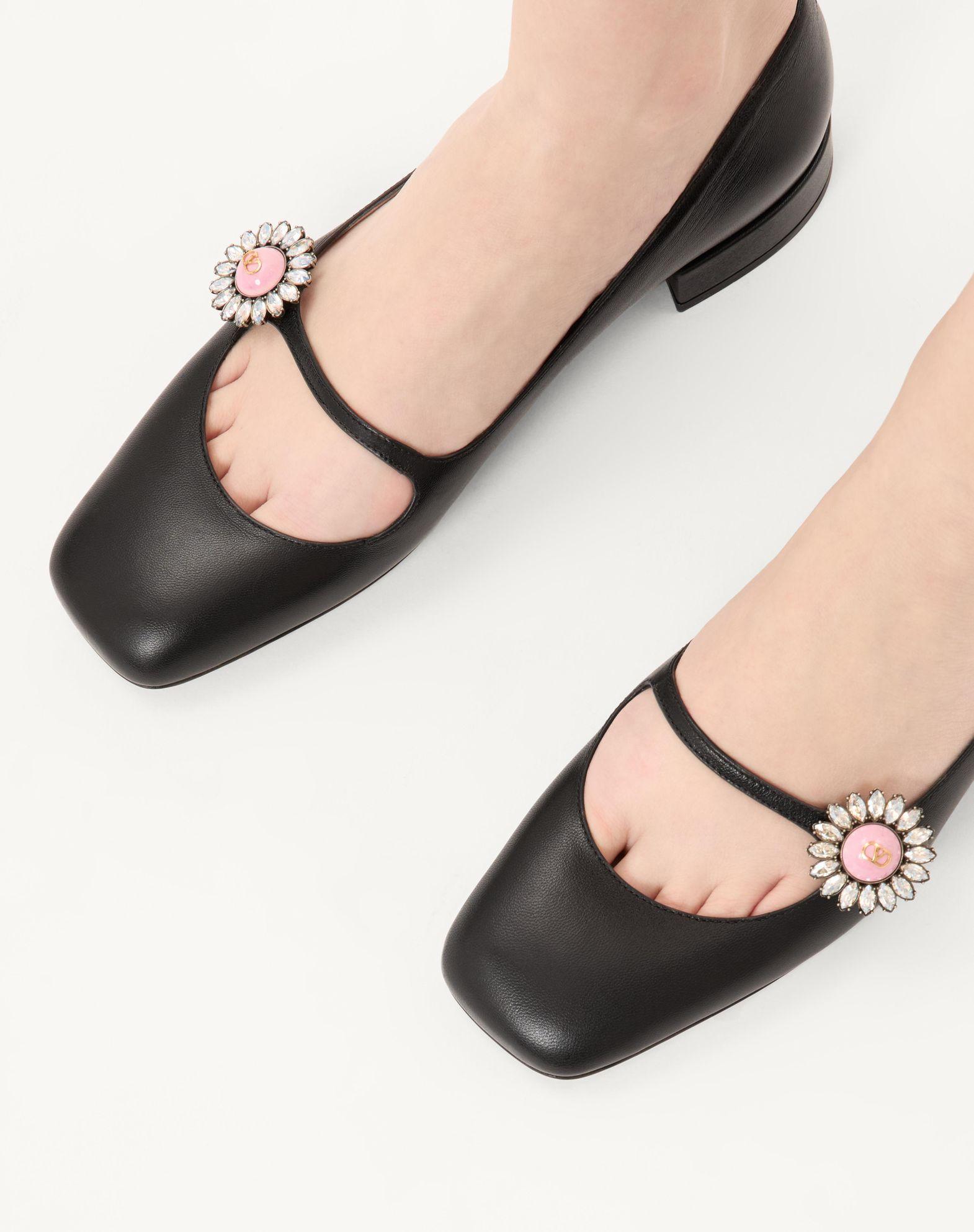 Mary-Jane Preshoes Ballerina In Kidskin With Jewel Button 20Mm Product Image