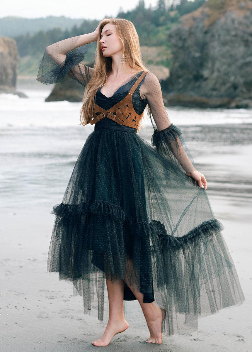 Haisley Impact Dress in Deep Spruce Female Product Image