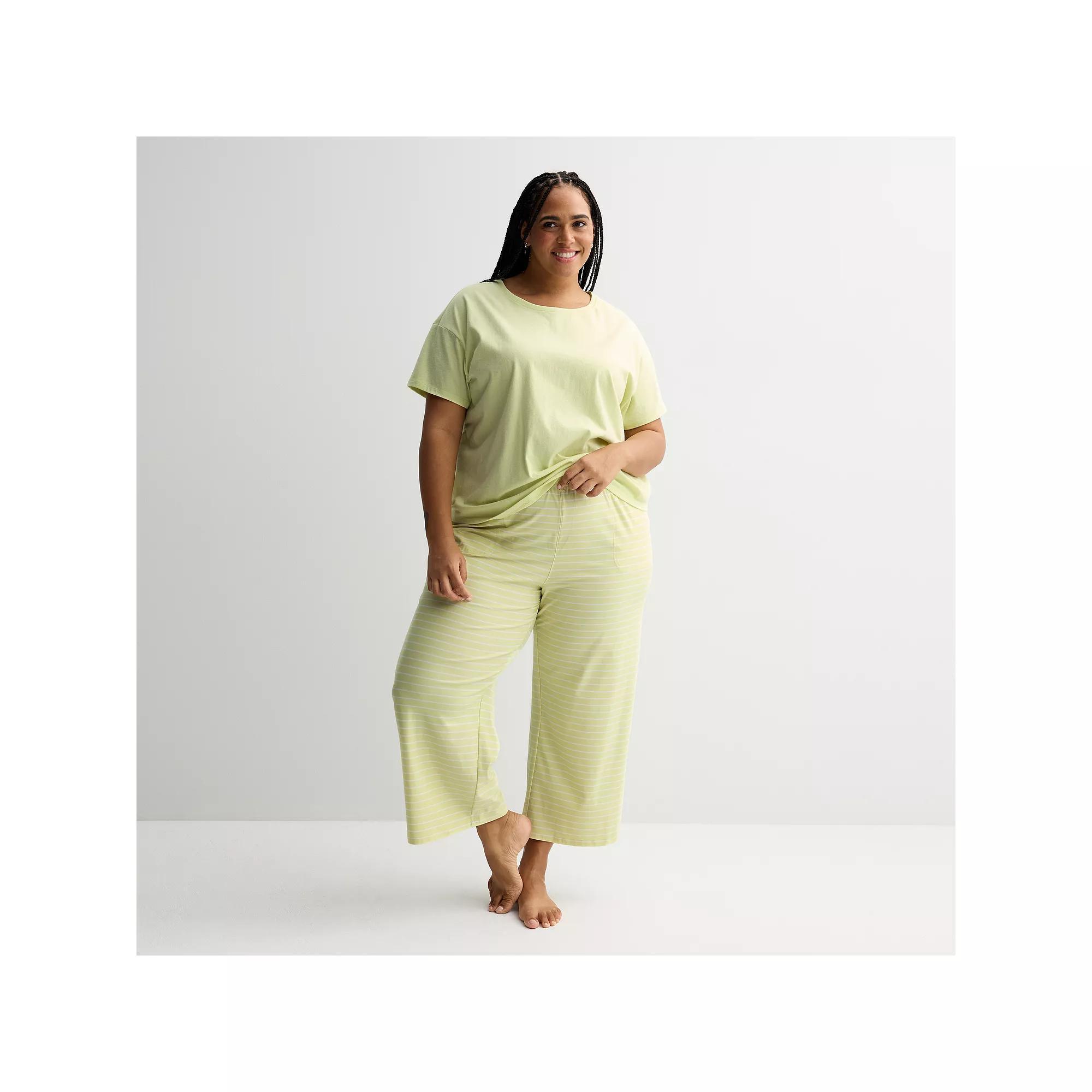 Plus Size Sonoma Goods For Life Moms Day Pajama Tee & Pajama Pants Set, Womens Product Image