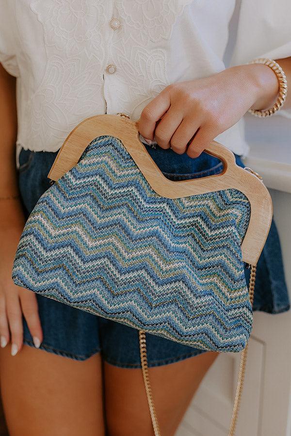 Sunny Days Ahead Woven Purse in Blue Product Image