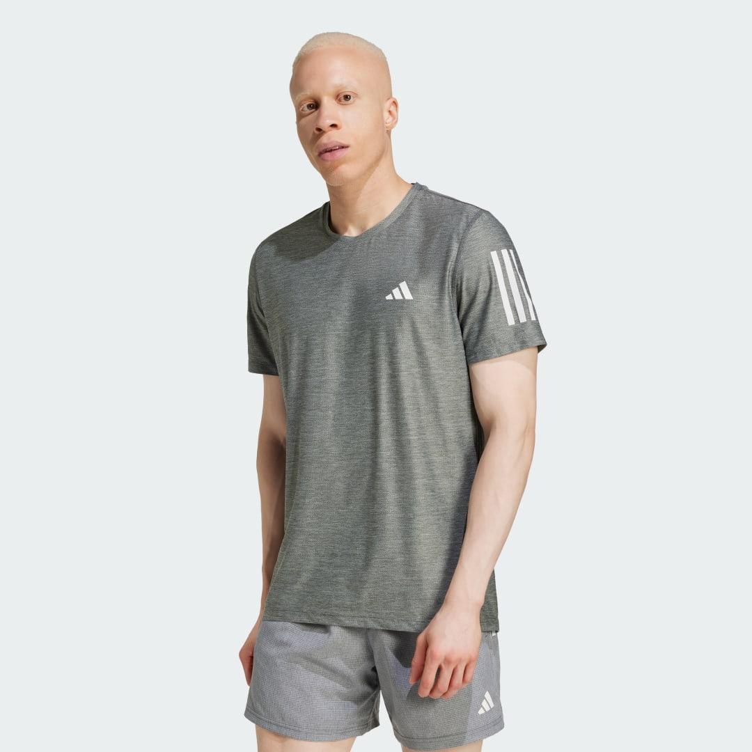 adidas Own the Run Tee Dark Blue M Mens Product Image