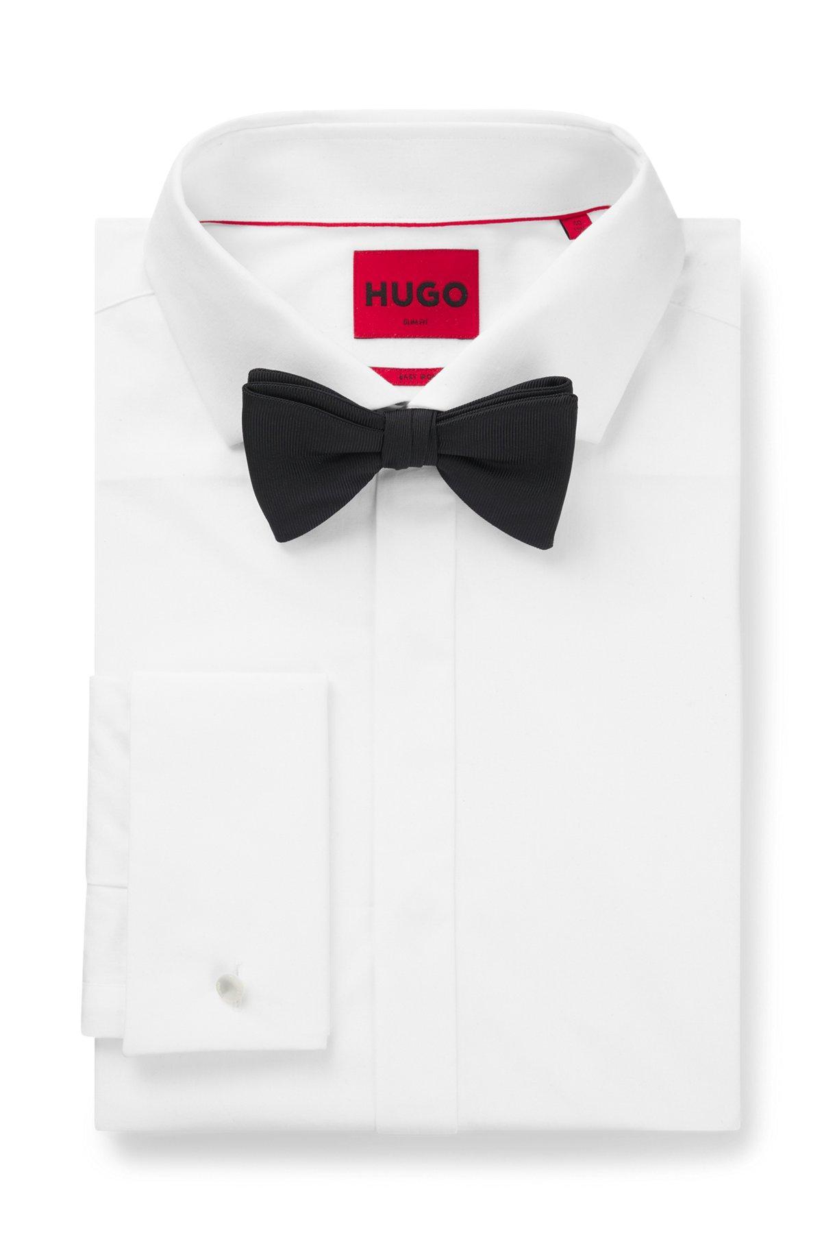 HUGO - Pre-tied bow tie in a silk blend - Black Product Image