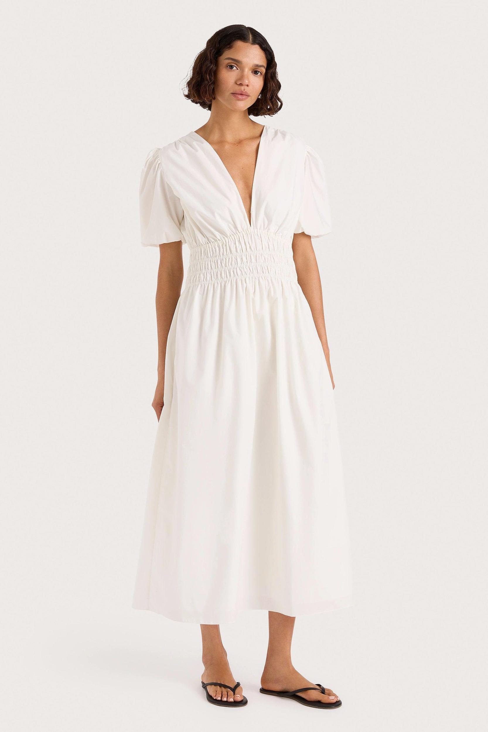 Grace Midi Dress White Product Image