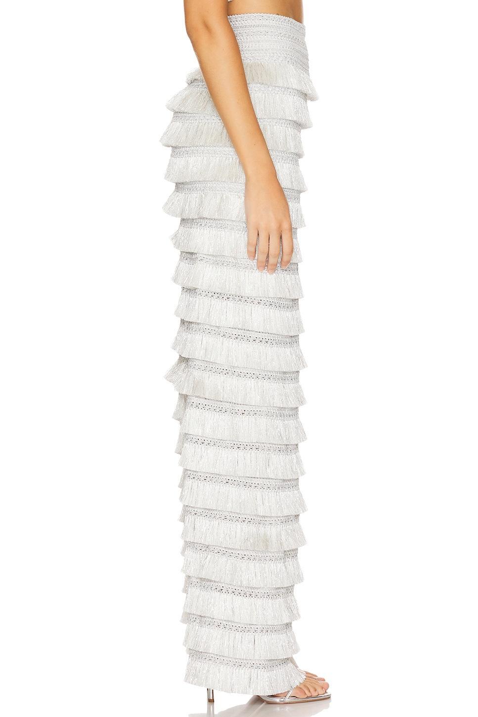Metallic Fringe Maxi Skirt PatBO Product Image