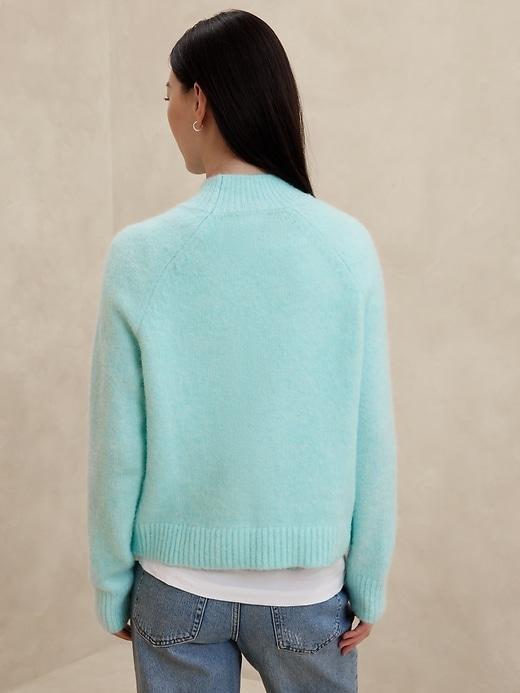 Fuzzy Mock-Neck Sweater Product Image