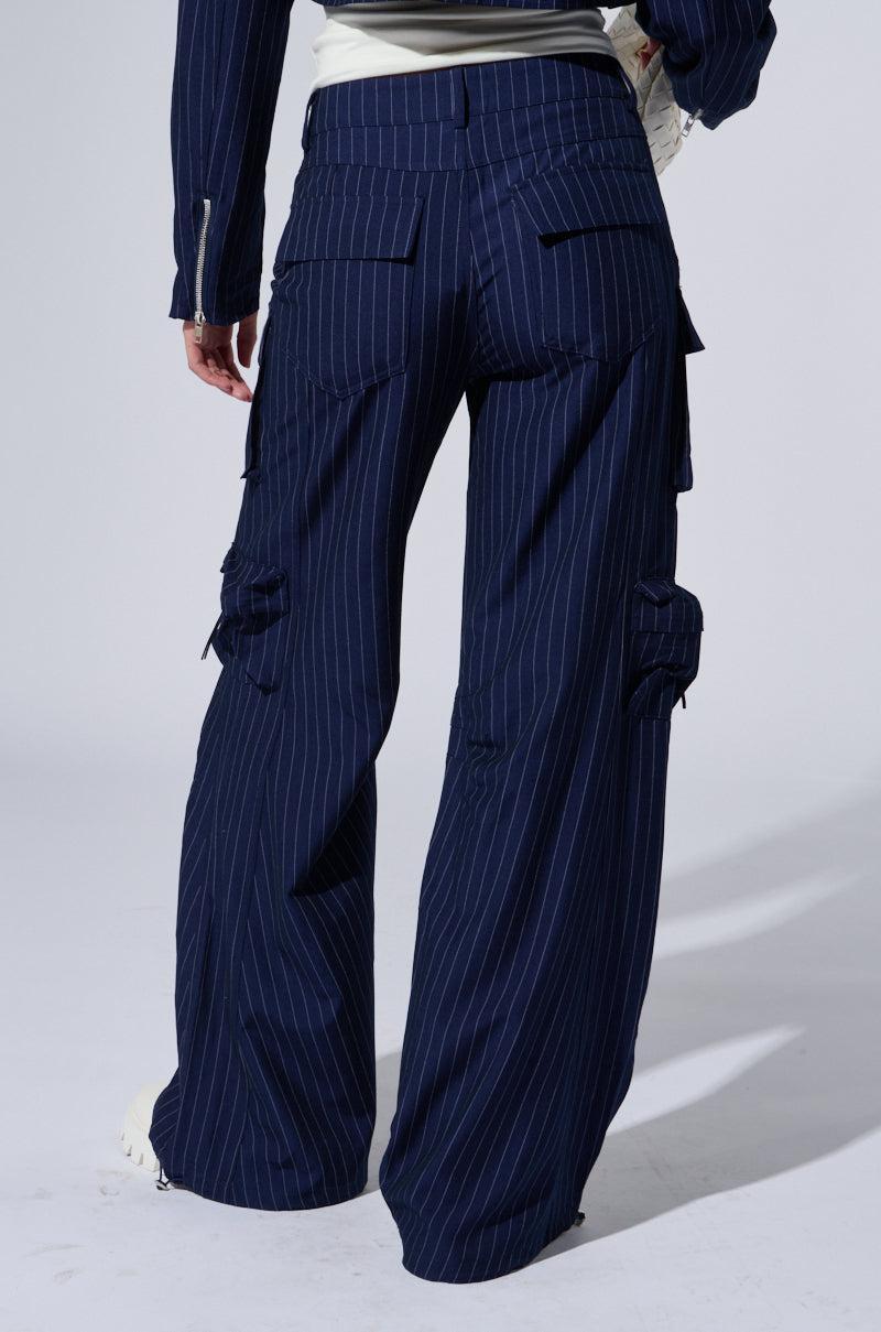 RAYE PINSTRIPE CARGO PANTS Product Image