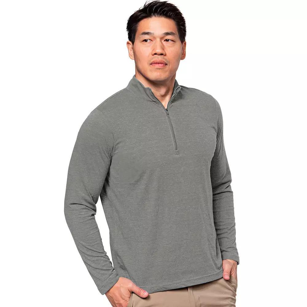 Men's Antigua Peak Quarter-Zip Pullover, Size: XL, Gray Product Image