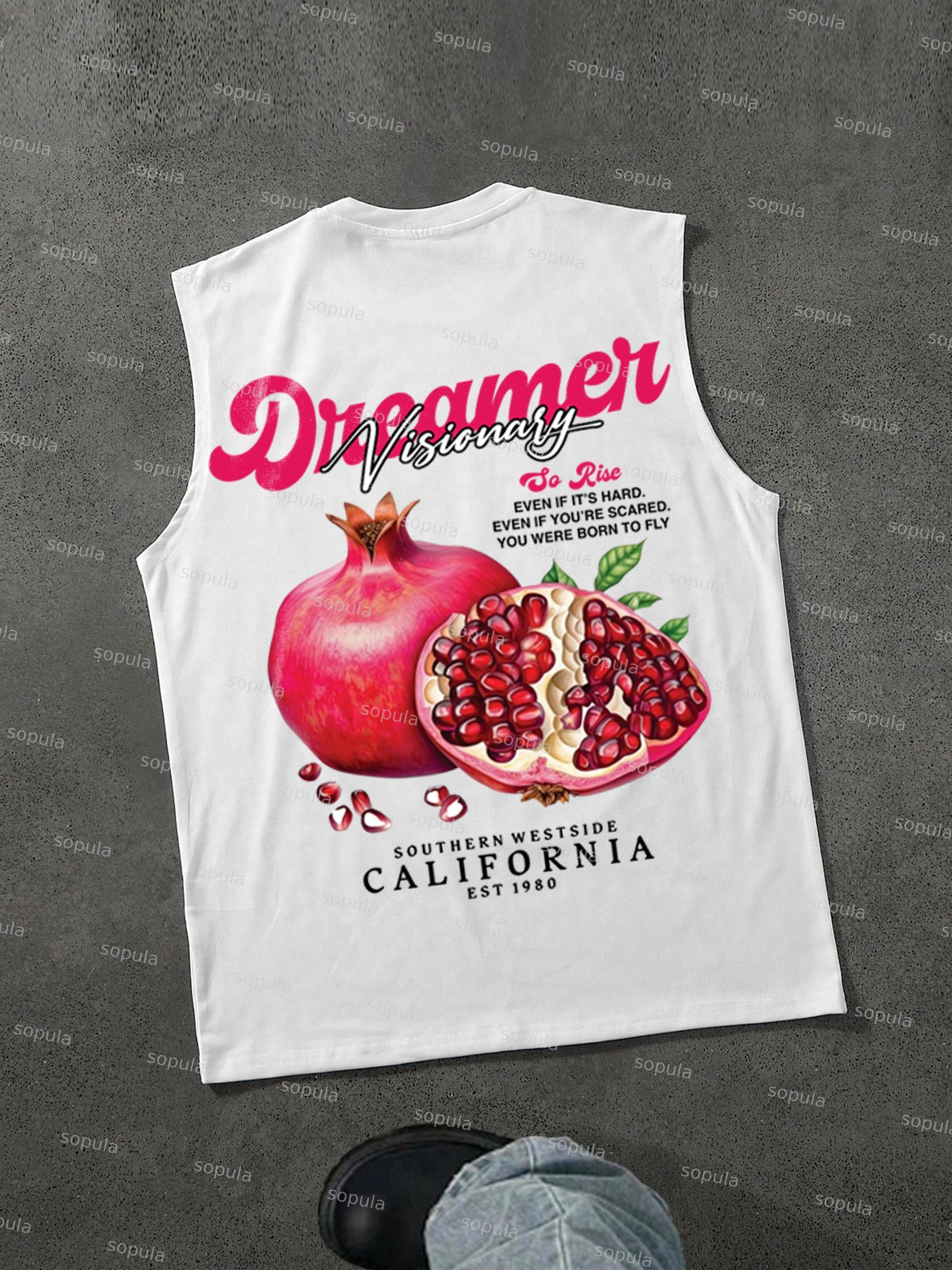 Tropical Fruits Love Your Dreams Vintage Graphic Tank Top Product Image