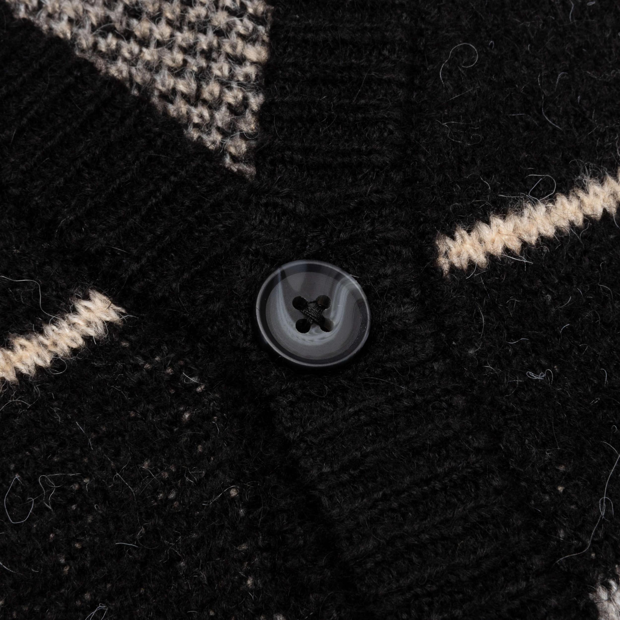 Windowpane Mohair Cardigan - Charcoal Multi Male Product Image