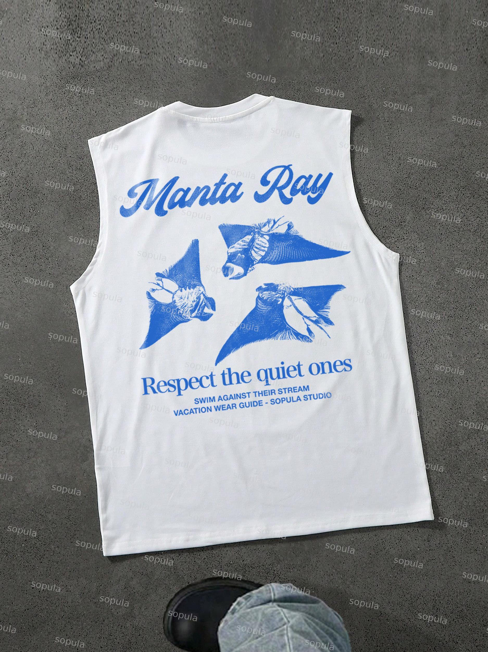 Sea Animals - Manta Ray Vacation Wear Guide Graphic Tank Top Product Image