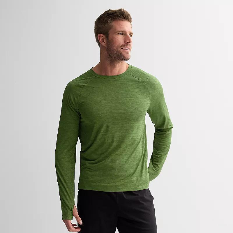 Men's Tek Gear® Dry Tek Long Sleeve Shirt, Size: Large, Mineral Black Cd Product Image