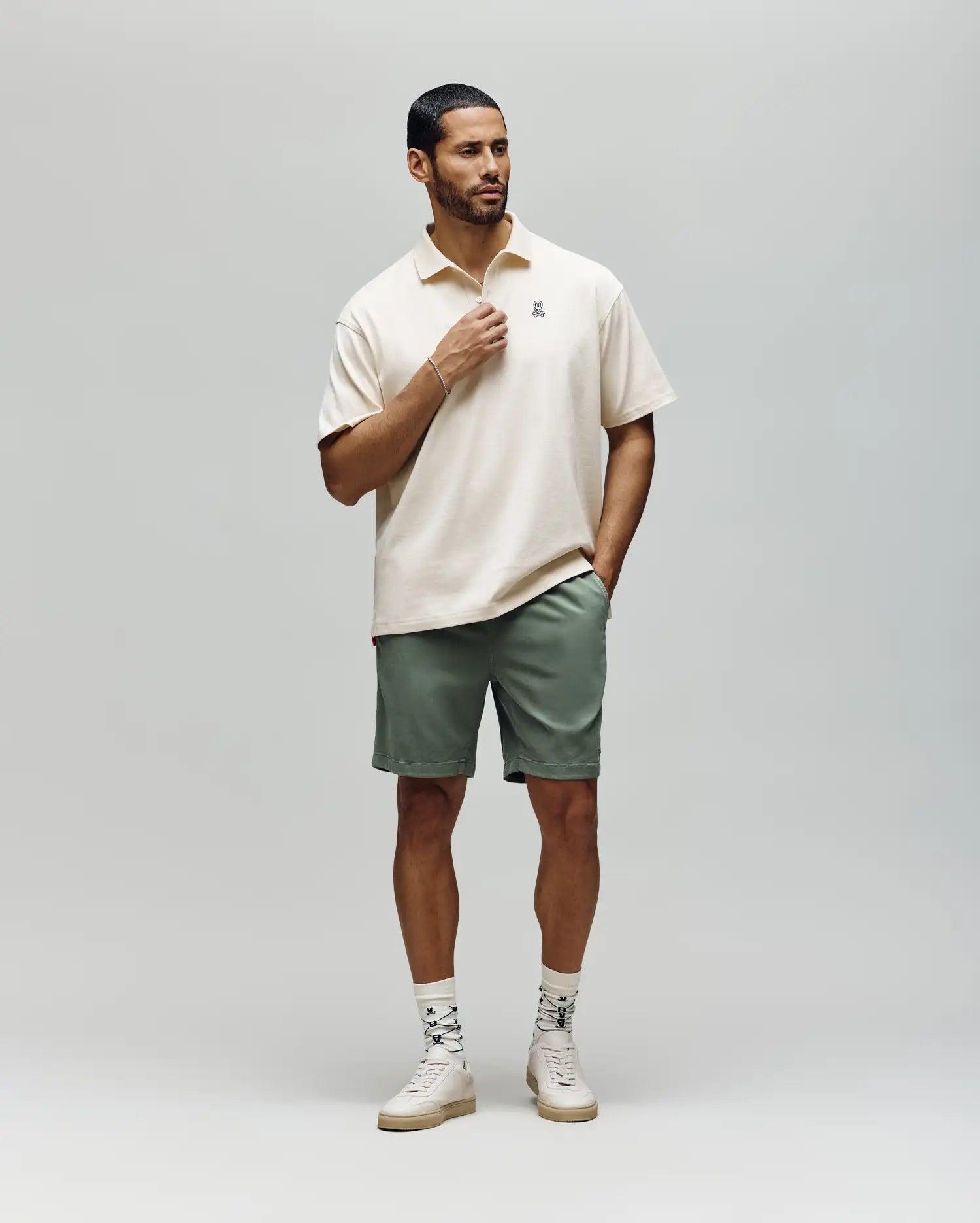 MENS HENRY OVERSIZED FIT POLO - MT0100104 Product Image