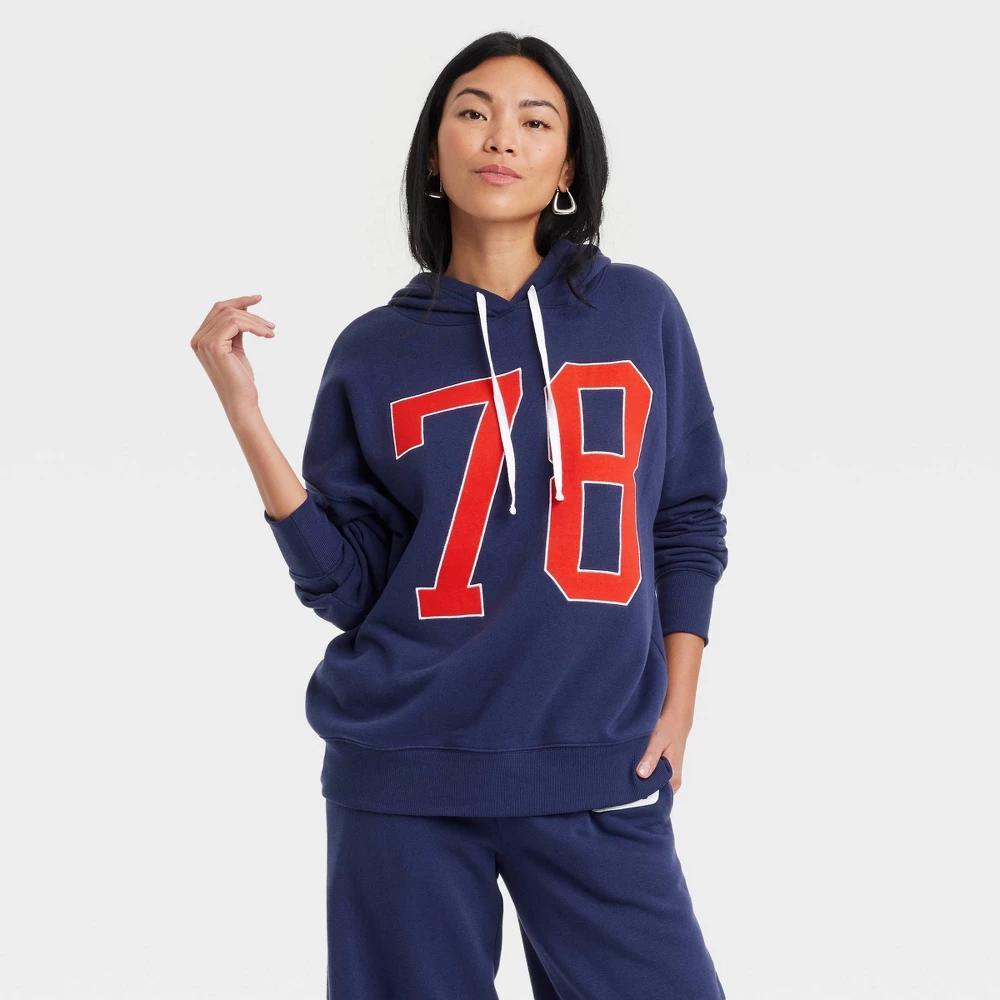 Women's 78 Graphic Sweatshirt - Blue 3X: Grayson Threads, Cotton-Polyester Blend, Oversized Pullover, Hooded, Long Sleeve, Fleece Product Image