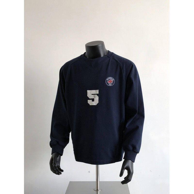 Crew Neck Number Embroidered Sweatshirt Product Image