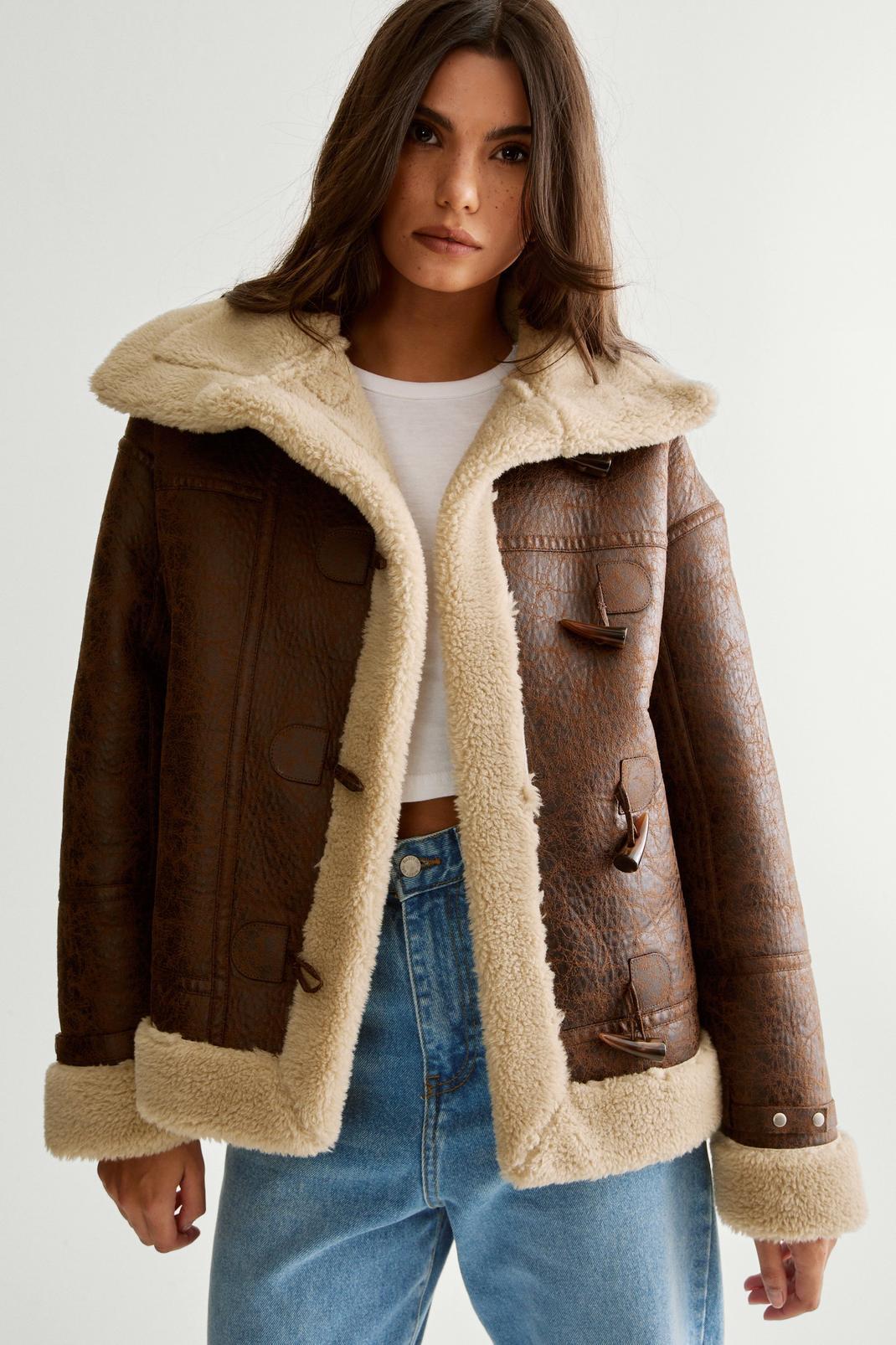 Duffle Front Bonded Fur  Aviator Product Image
