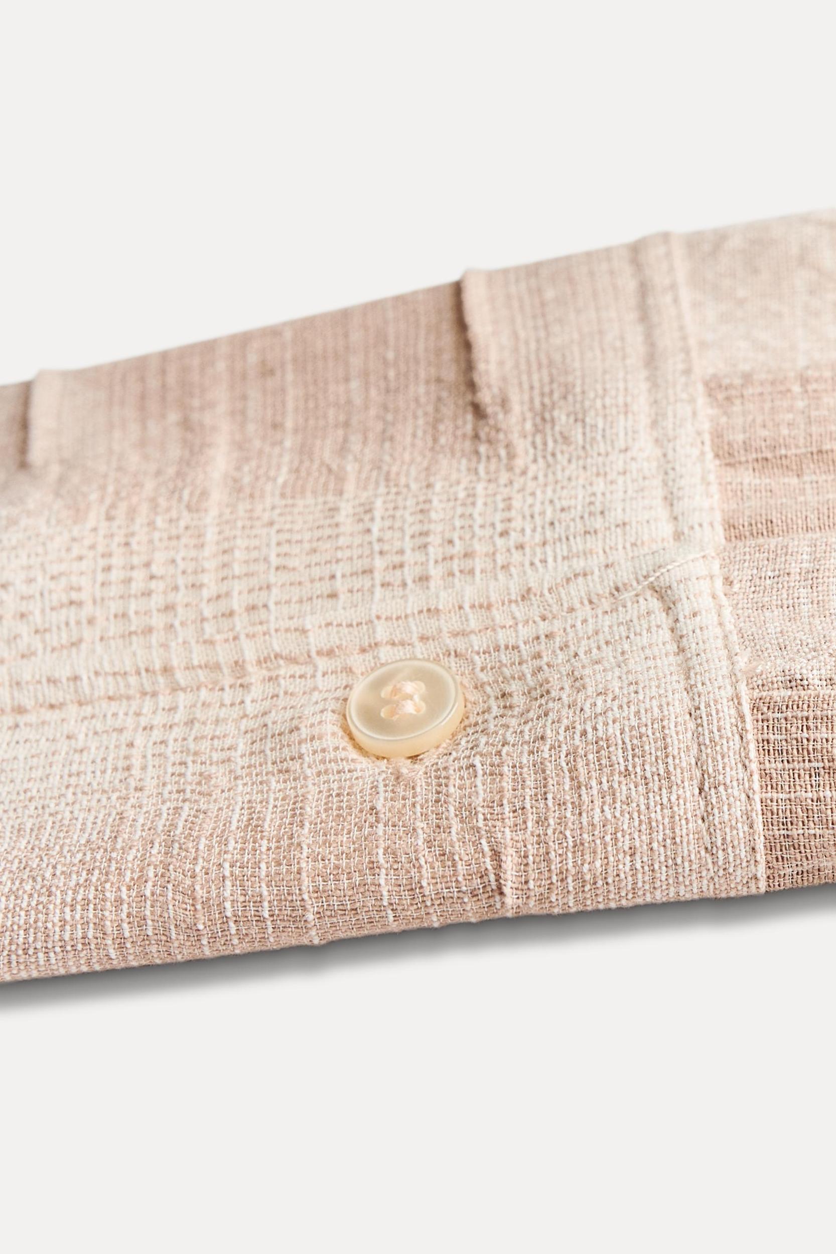 PLAID DRAPED SHIRT ZW COLLECTION Product Image