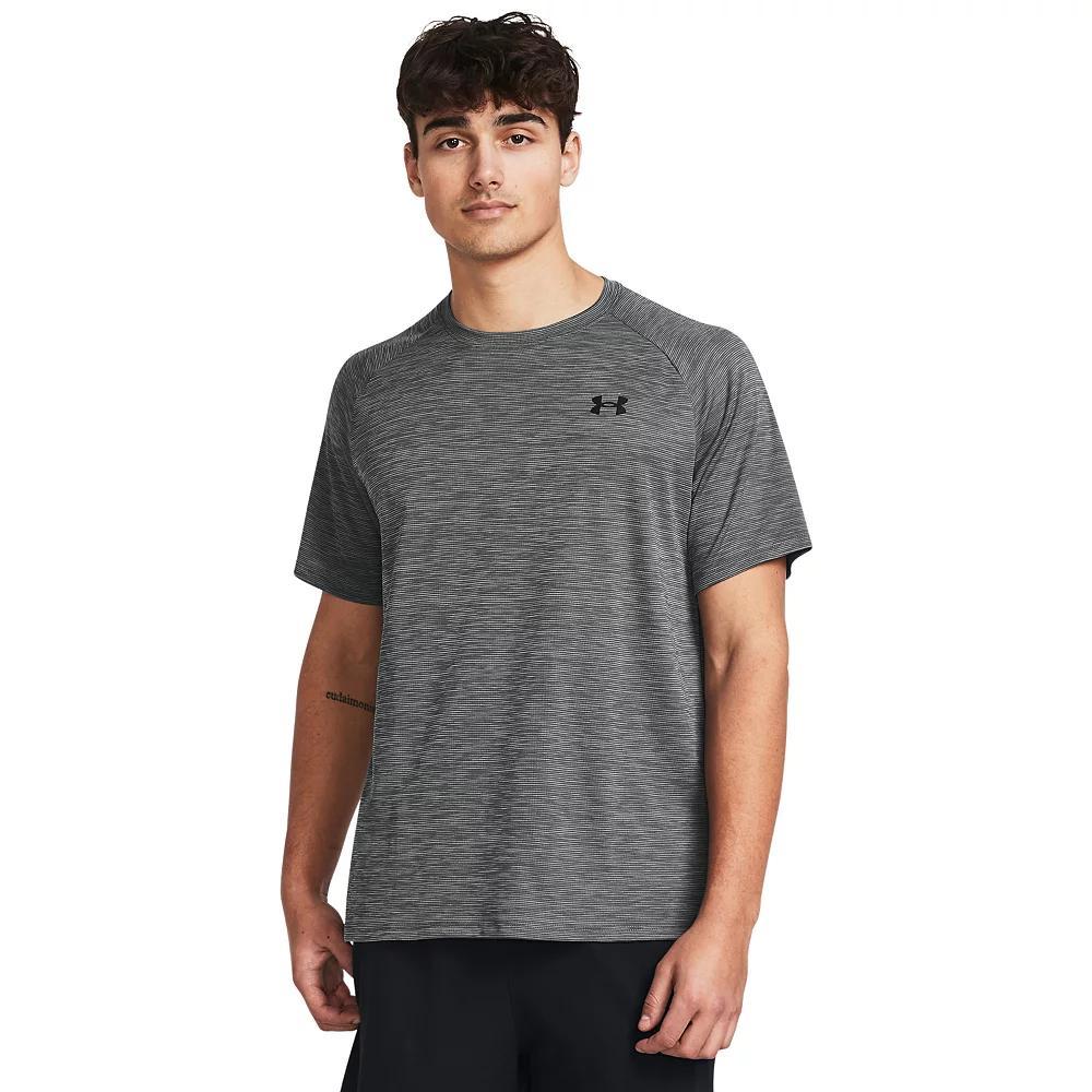 Men's Under Armour Tech Textured Short Sleeve Tee, Size: Medium, Castlerock Product Image