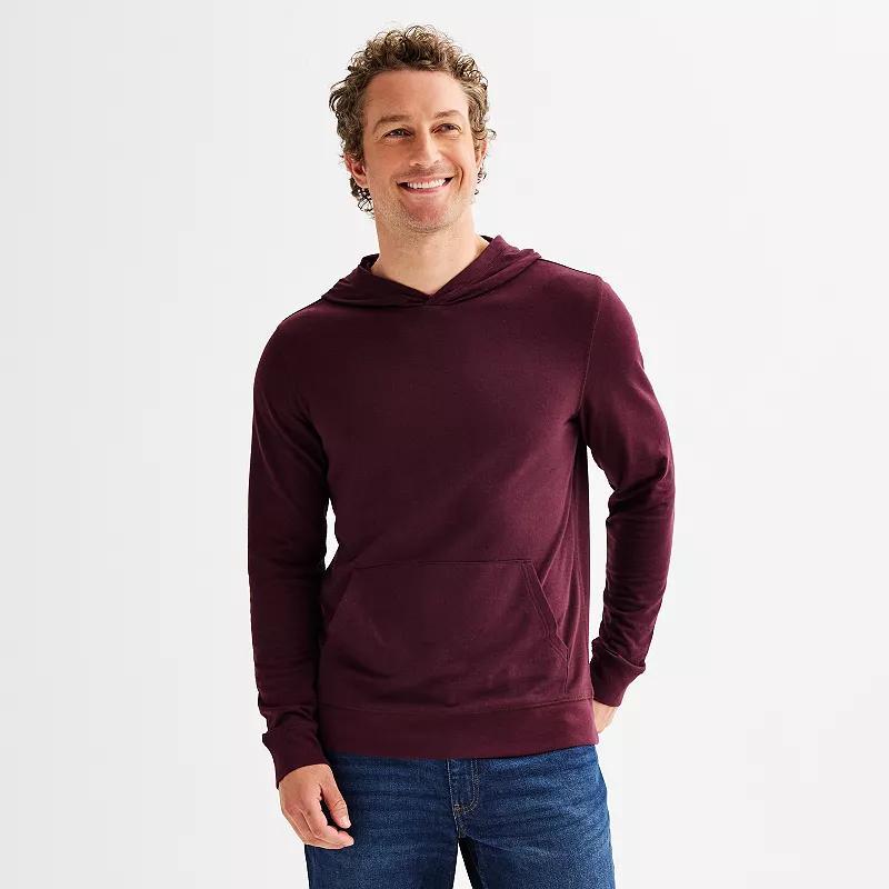 Mens Sonoma Goods For Life Double-Knit Hoodie Purple Product Image