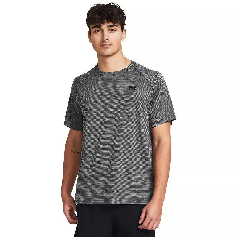 Men's Under Armour Tech Textured Short Sleeve Tee, Size: Medium, Castlerock Product Image