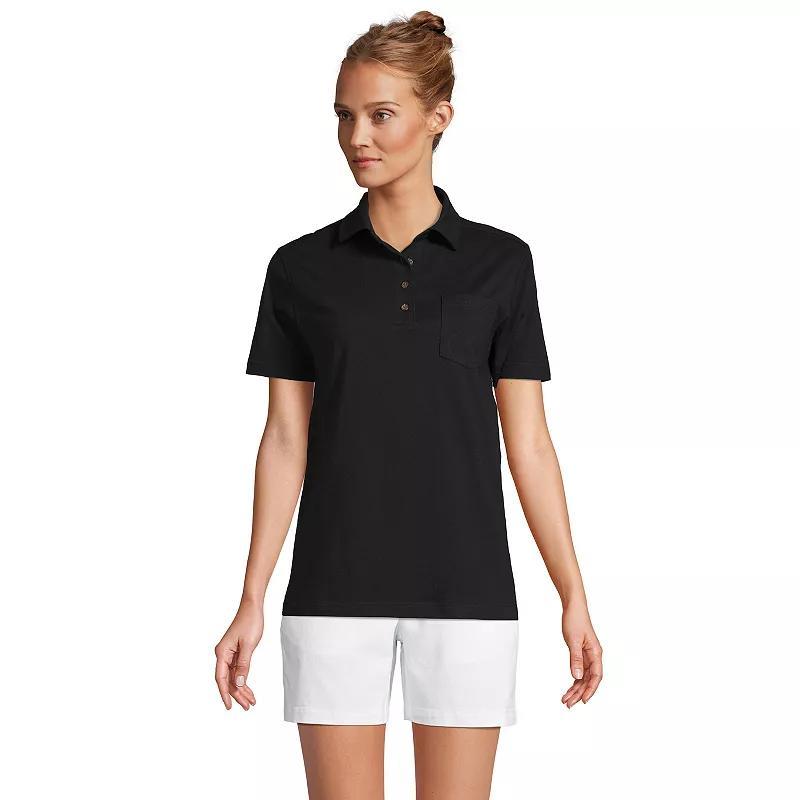 Womens Lands End Short Sleeve Super-T Polo Product Image