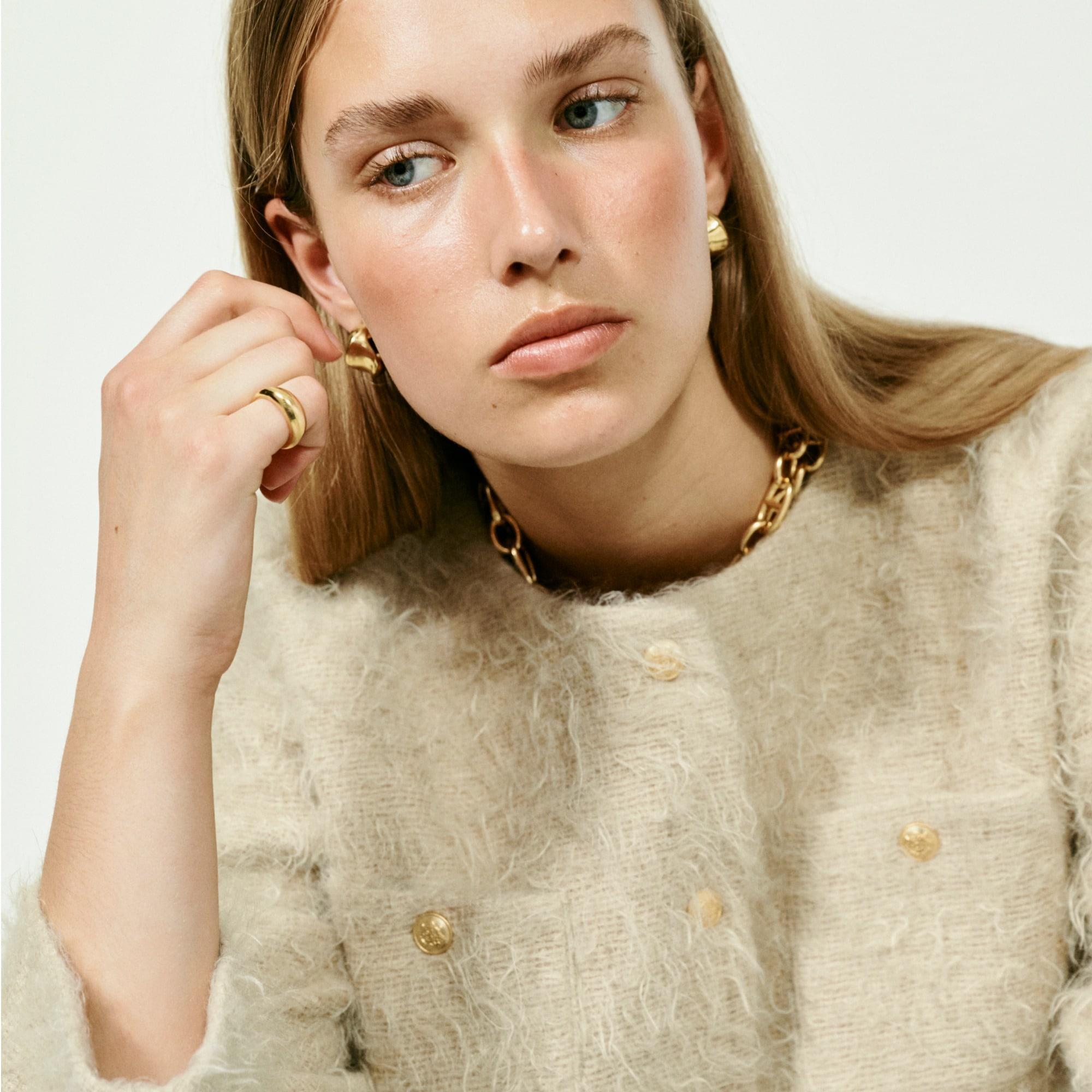 Collection lady jacket in brushed wool blend Product Image