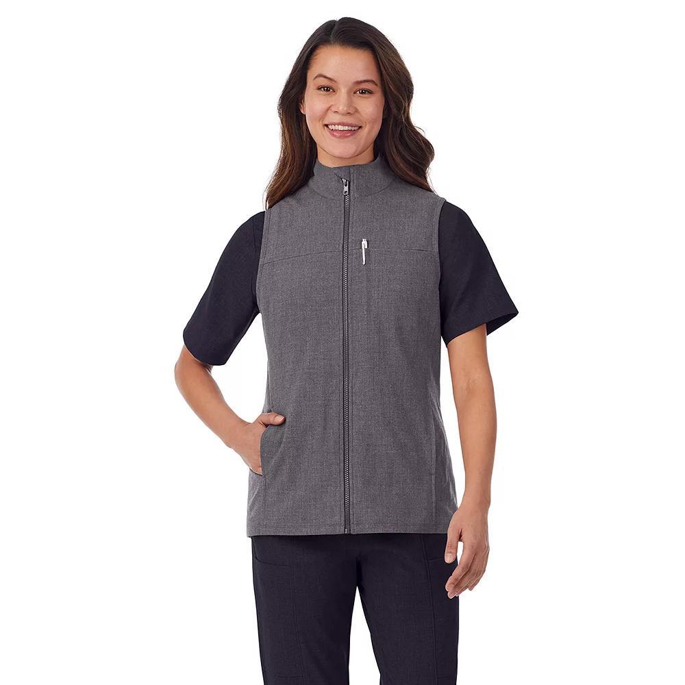 Women's Cuddl Duds® Scrubs 5-Pocket Lined Vest, Size: XL, Grey Heather Gray Product Image