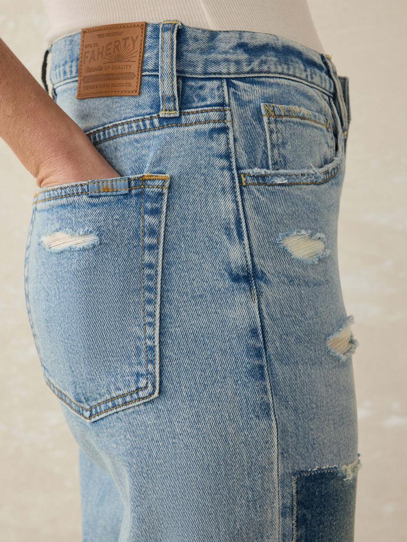90s Crop Patchwork Jean - Heirloom Indigo Wash Product Image