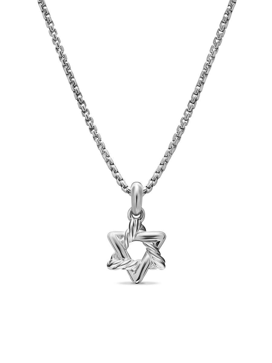 Womens Star of David Pendant Necklace in Sterling Silver, 9.6MM Product Image