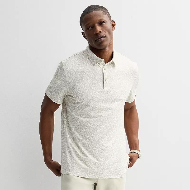 Men's FLX Luxury Soft Wander Polo, Size: Large, Blue Print Product Image