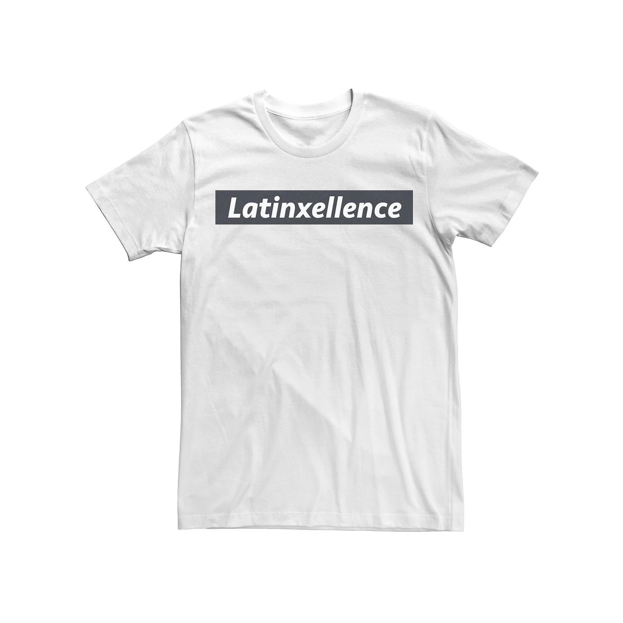 Men's Gonzales Latinxellence Bordered Text Tee, Size: Small, White Product Image