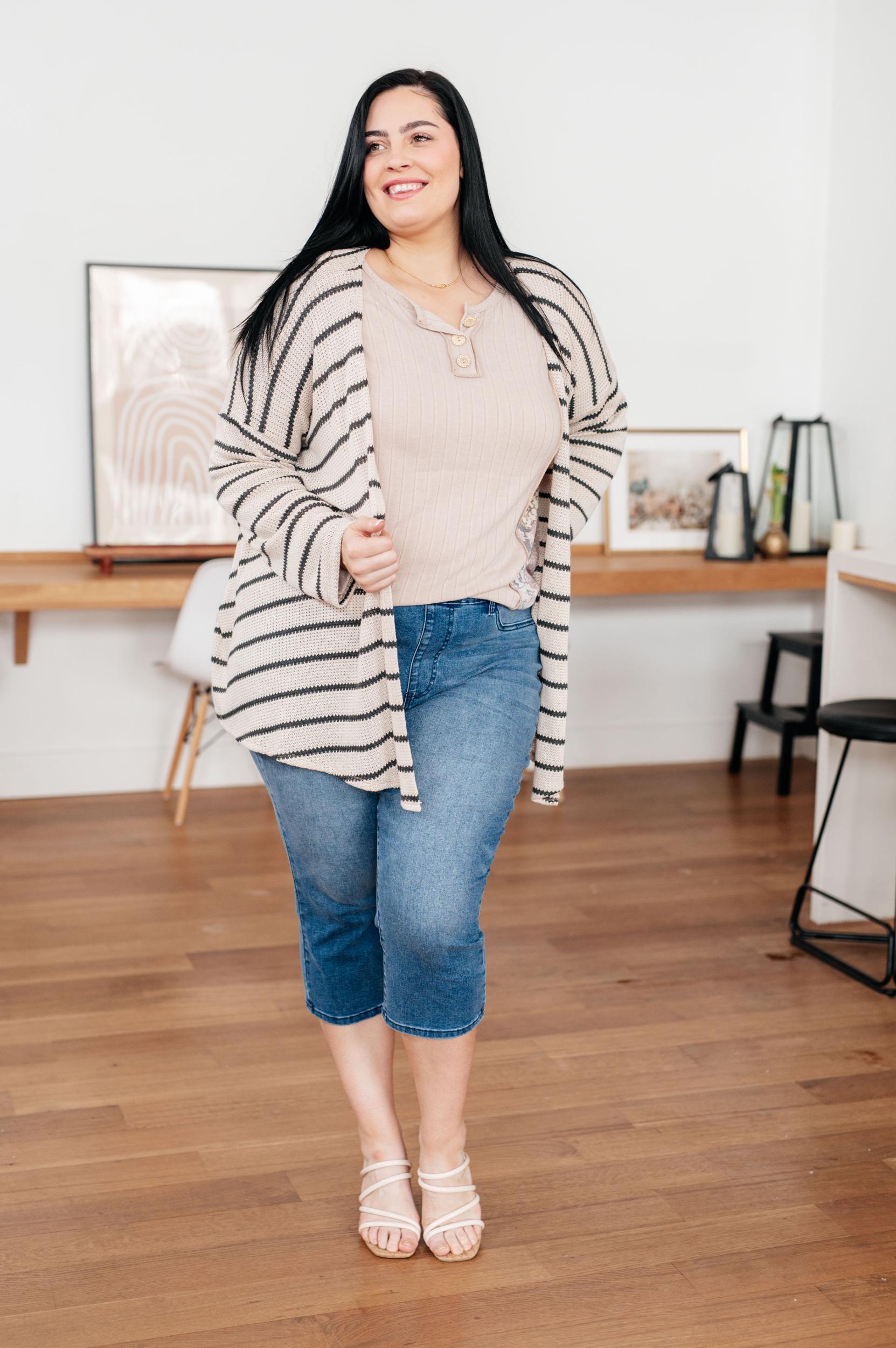 Weekend Adventure Striped Longline Cardigan Product Image