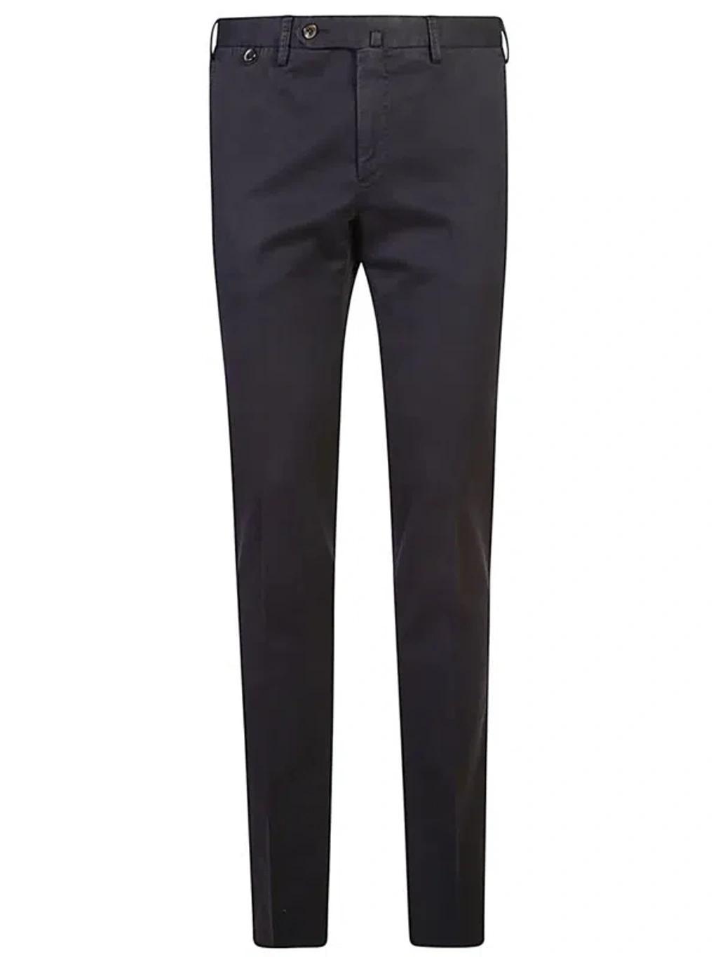 PT TORINO Pressed-crease Tapered Trousers In Blue Product Image
