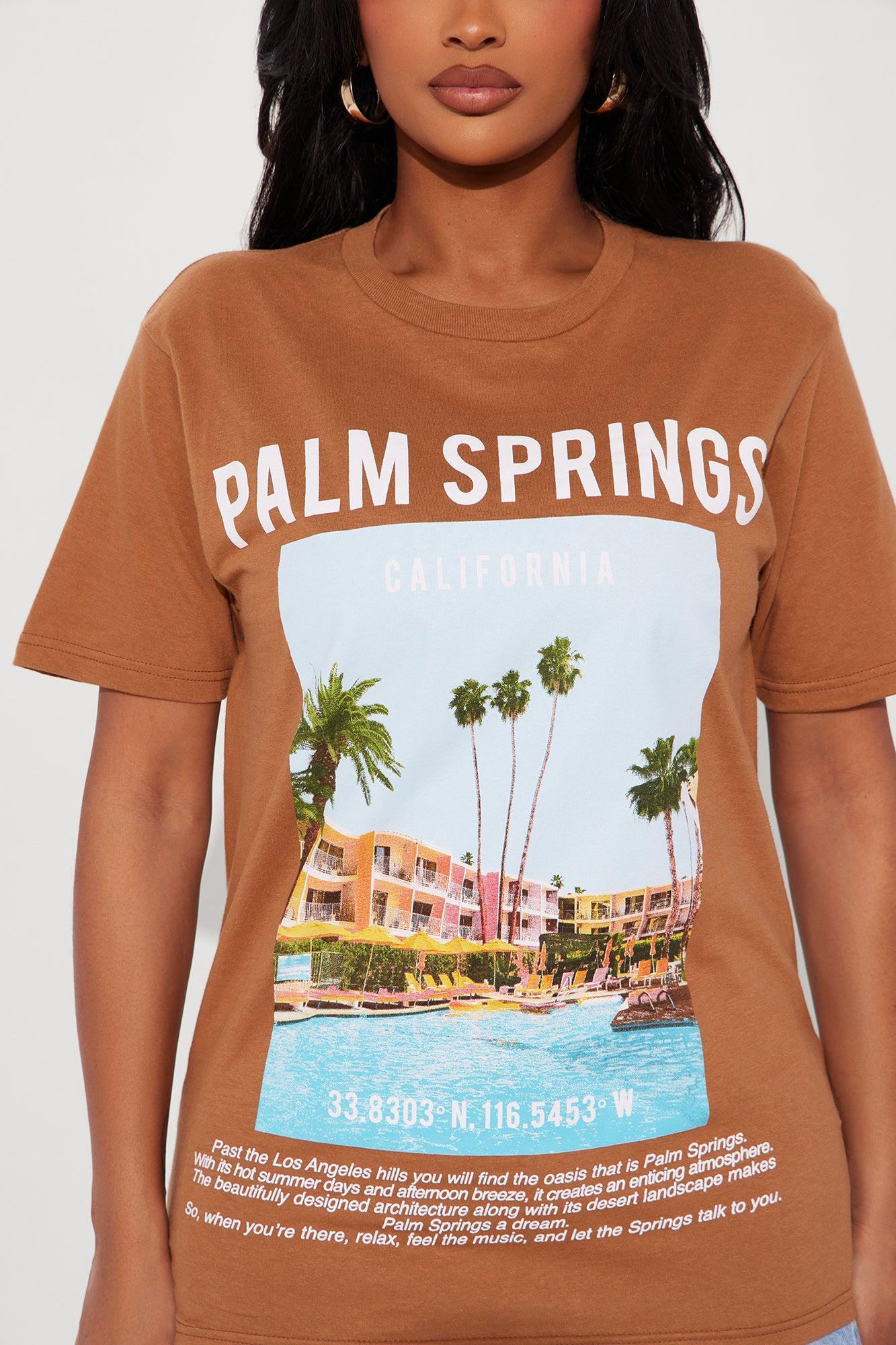 Palm Springs Poolside Tee - Brown Product Image