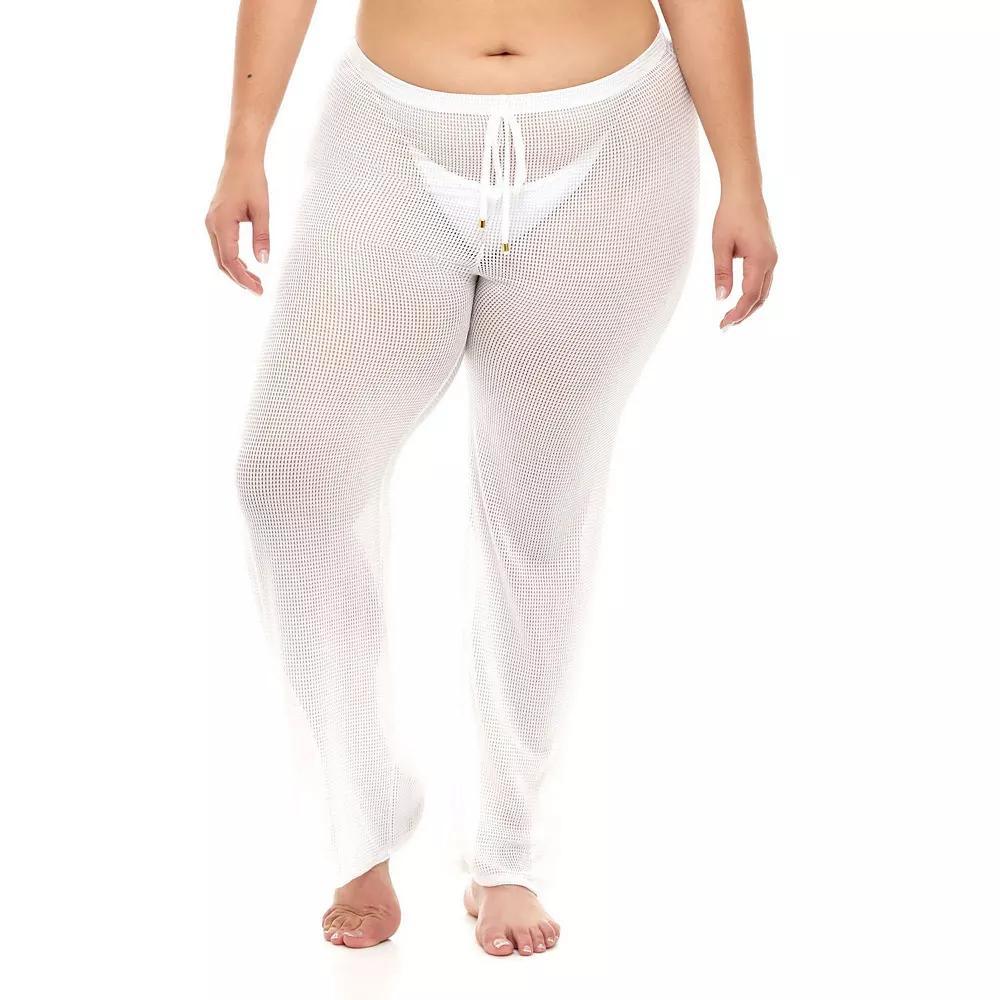 Plus Size Jordan Taylor Sheer Swim Cover-Up Pants, Women's, Size: 2XL, White Product Image
