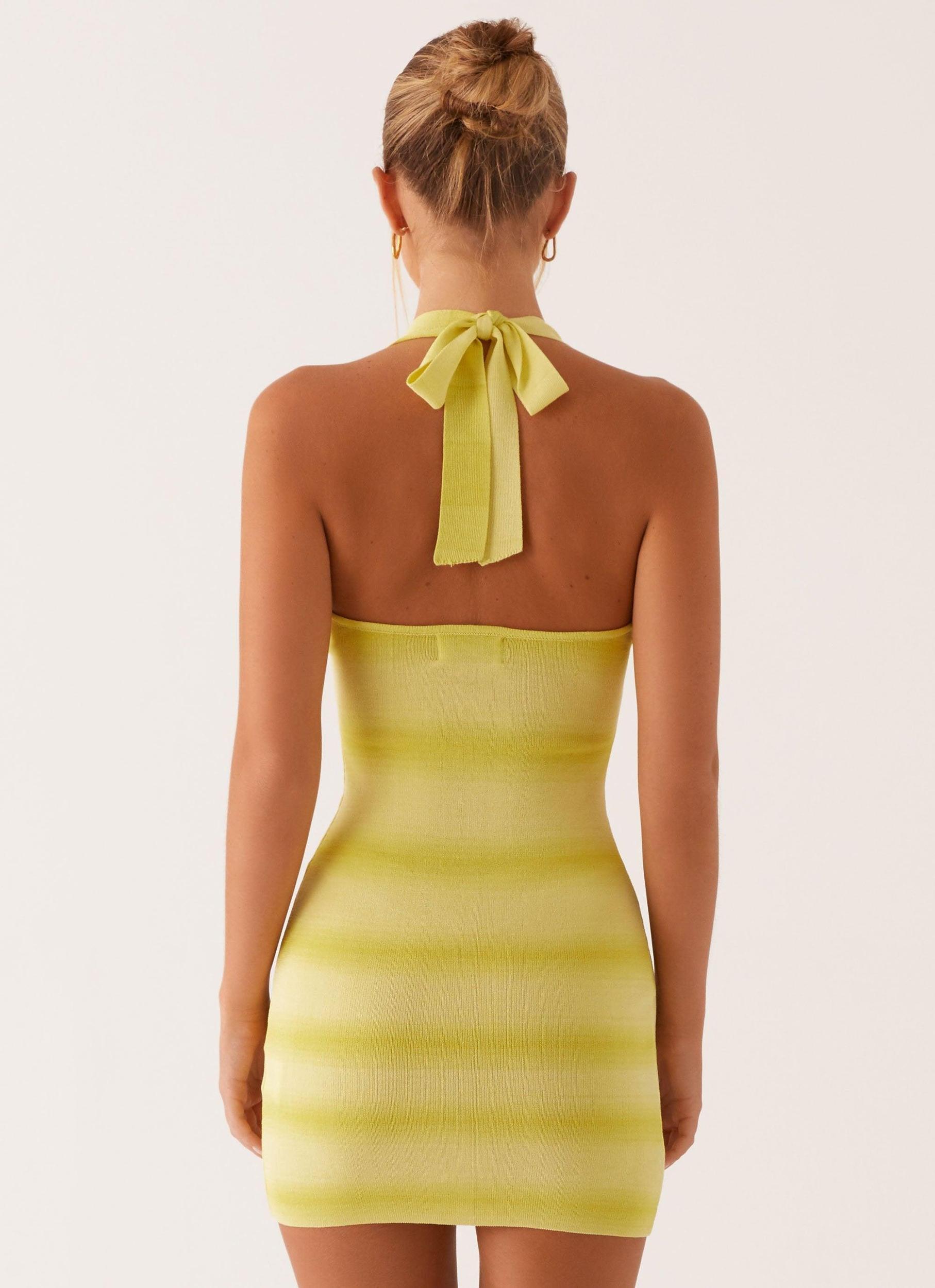 Kallie Knit Mini Dress - Yellow Product Image