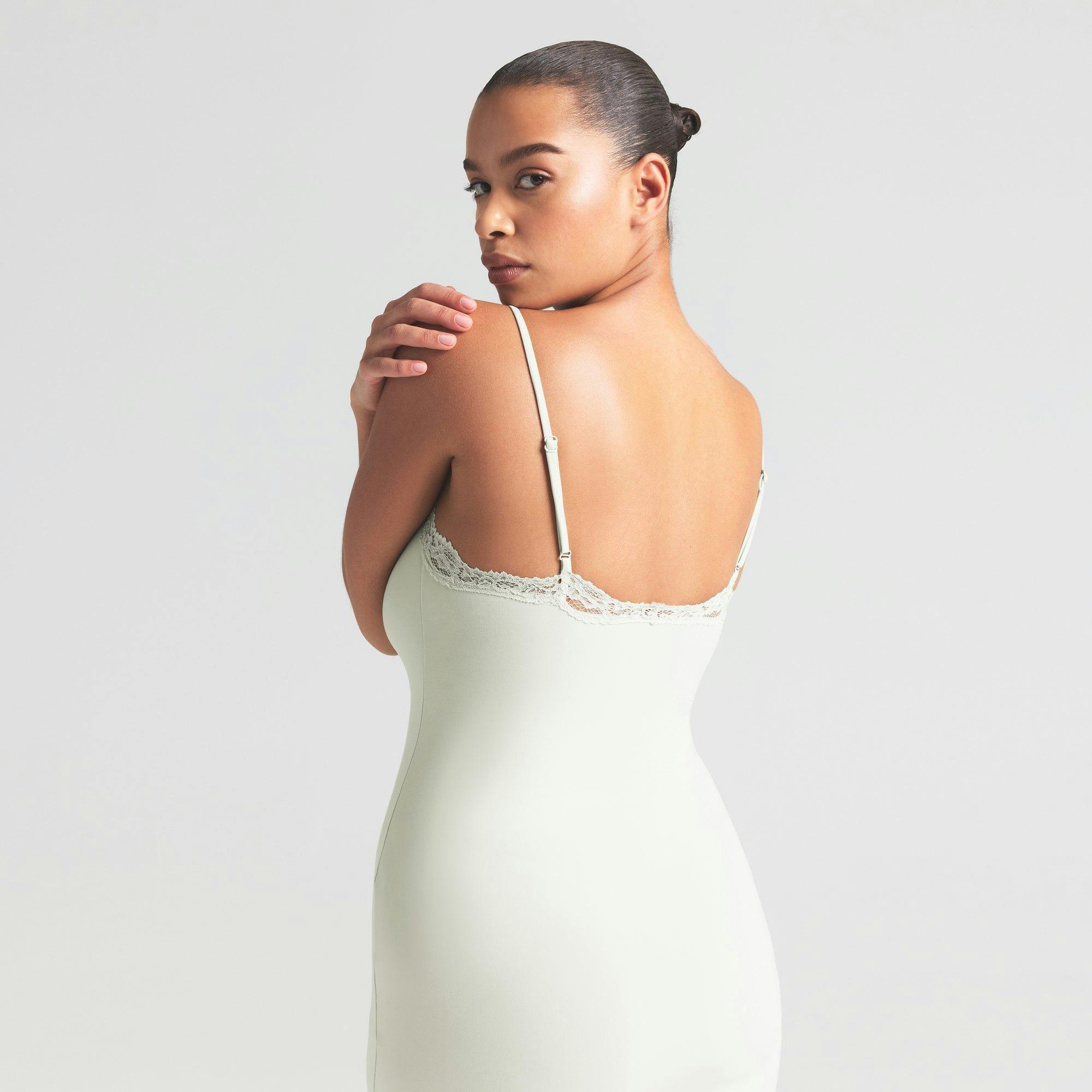 FITS EVERYBODY LACE LONG SLIP DRESS | SPEARMINT Product Image