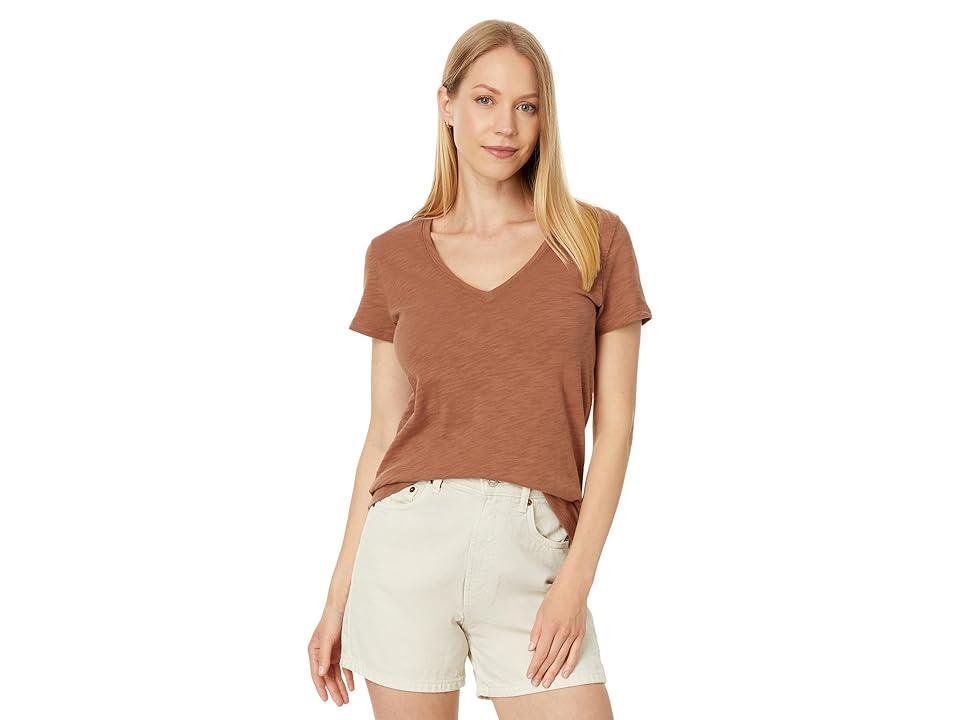 Lilla P V-Neck Short Sleeve Back Seam Tee Women's Clothing Product Image