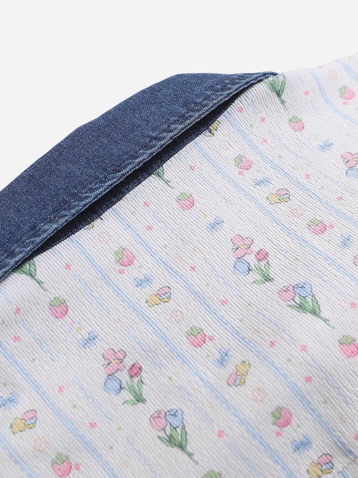 Aelfric Eden Colorful Flower Print Short Sleeve Shirt Product Image