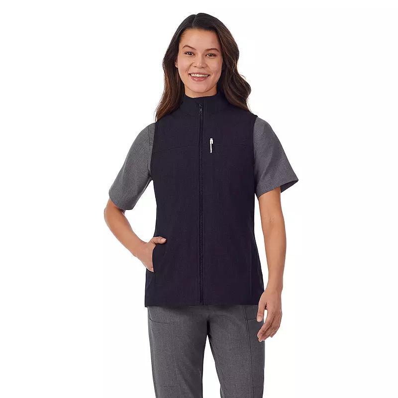 Women's Cuddl Duds® Scrubs 5-Pocket Lined Vest, Size: XL, Grey Heather Gray Product Image
