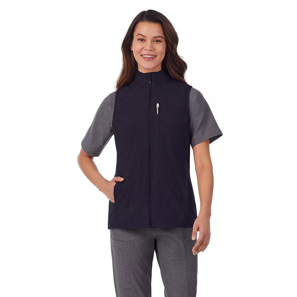 Women's Cuddl Duds® Scrubs 5-Pocket Lined Vest, Size: XL, Grey Heather Gray Product Image