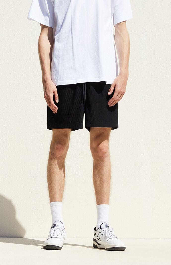Mens Ribbed Shorts - Product Image