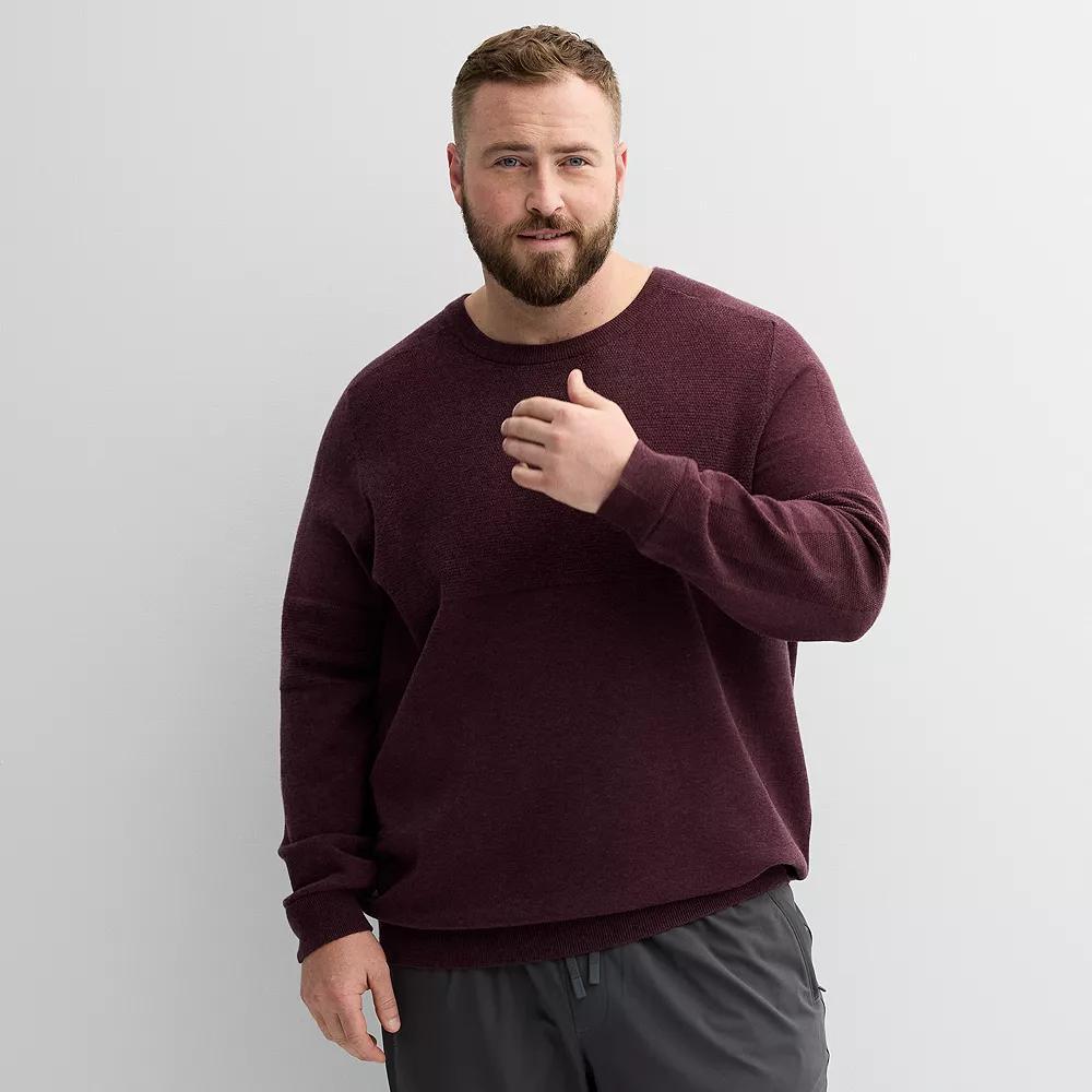 Big & Tall FLX Commuter Crewneck Sweater, Men's, Size: XXL Tall, Black Grey Product Image
