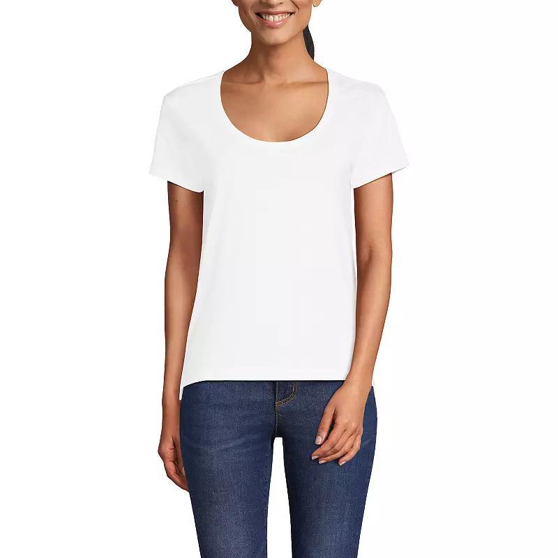 Womens Lands End Short Sleeve Scoop Neck Tee Product Image