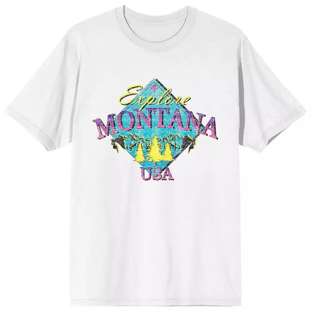 Men's Adventure Society Montana Vacation Tee, Size: XXL, White Product Image