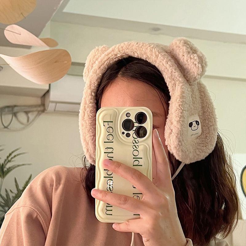 Bear Ear Faux Shearling Ear Muffs Product Image