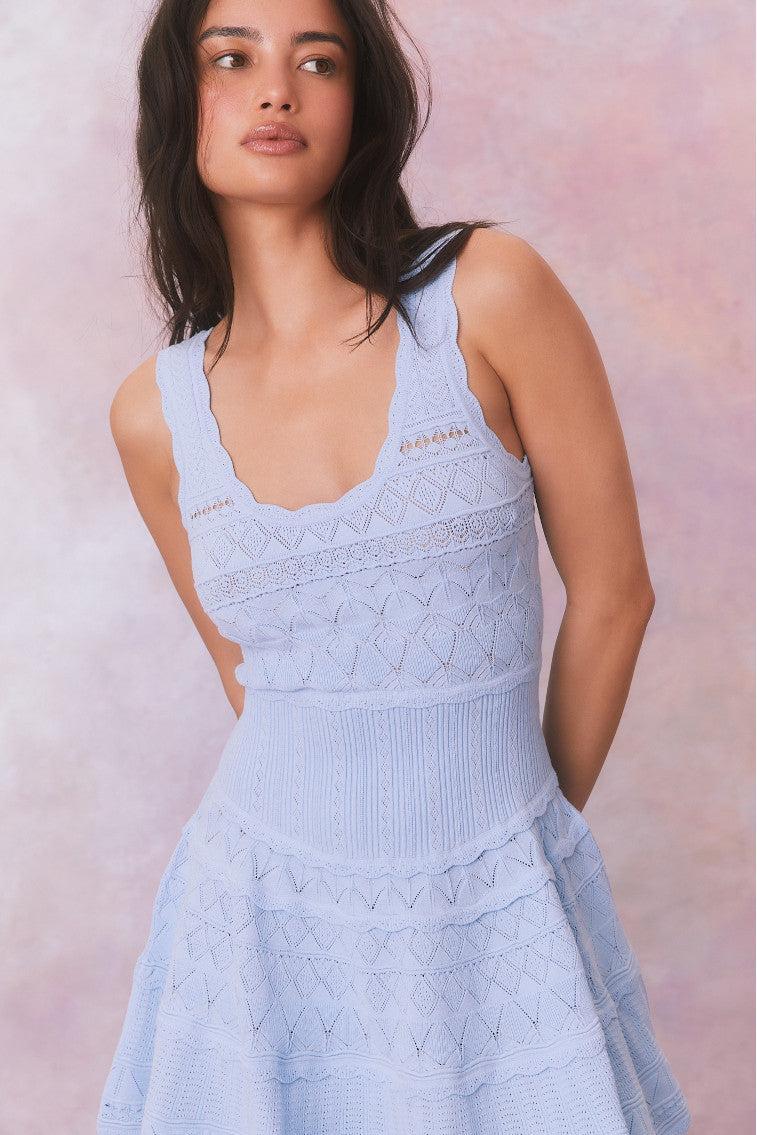 Ronelle Pointelle Scallop Mini Dress Product Image