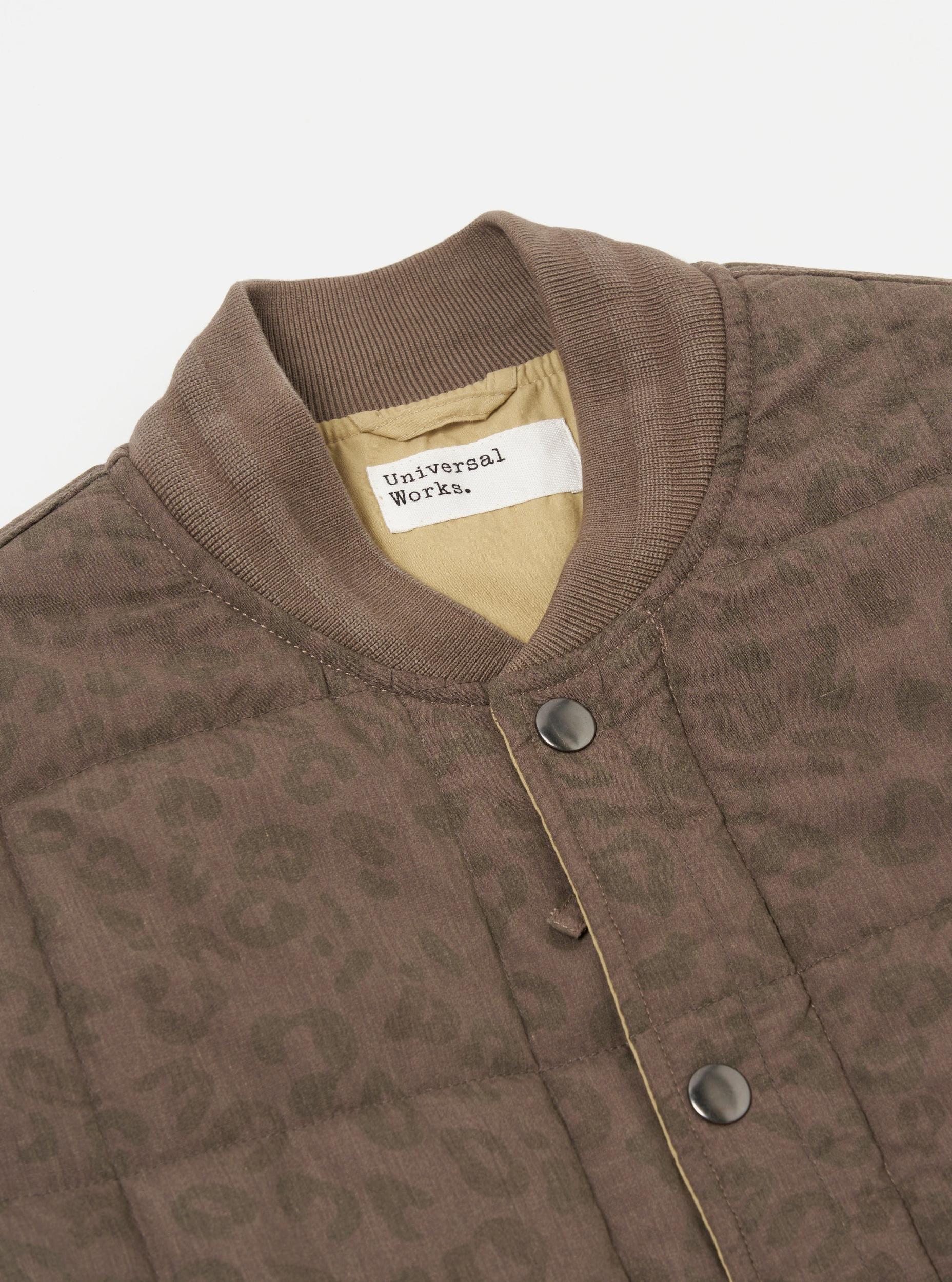 Universal Works Carlton Jacket in Sand Leopard Recycled Polytech Product Image