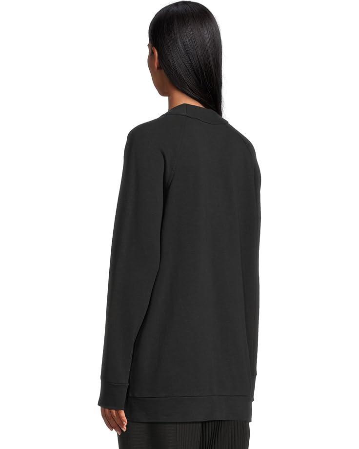 Button Front Boyfriend Blazer Silky Soft Performance Denim Product Image